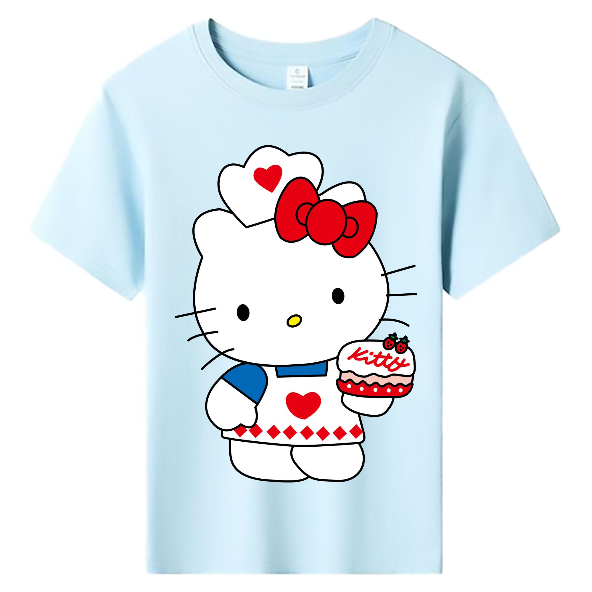 （画像用） Hello Kitty ハローキティ 綿100％キッズTシャツ（フロントプリント）